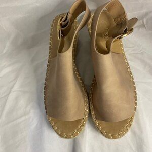 Catherine MaLandrino Women's  Espadrille Beige Wedges  Size 8.5